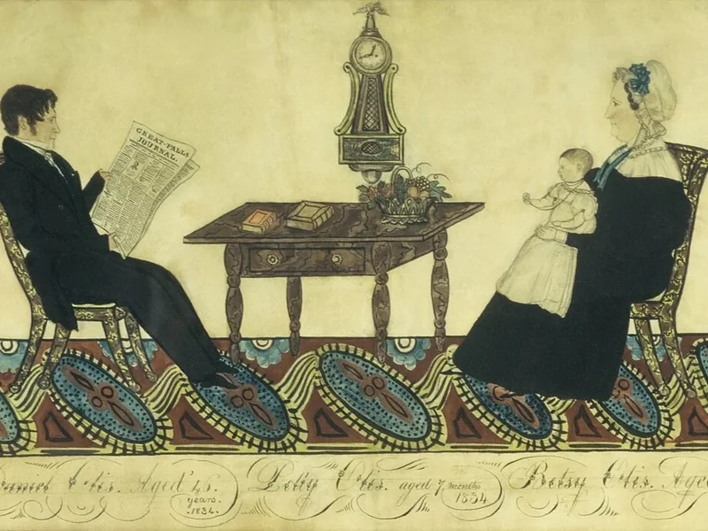 1811-Joseph H. Davis - Il signor e la signora Daniel Otis e il figlio